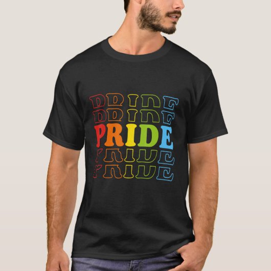 Gay Lesbian Pride Rainbow Flag LGBT Happy Pride Mo T-Shirt (Vorderseite)
