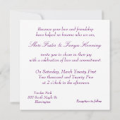 Gay Lesbian Rainbow Rings Wedding Einladung (Rückseite)