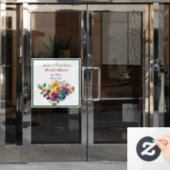 Gay/Lesbian Rainbow-Rose Brautparty Fensteraufkleber (Büro Tür)