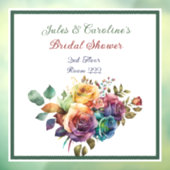 Gay/Lesbian Rainbow-Rose Brautparty Fensteraufkleber (Blatt 3)