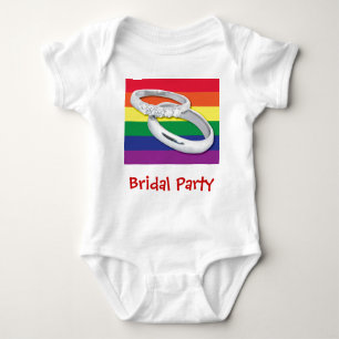 Gay Lesbian Wedding Baby Strampler