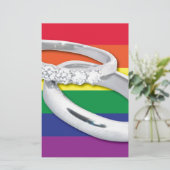 Gay Lesbian Wedding Briefpapier (Stehend Vorderseite)