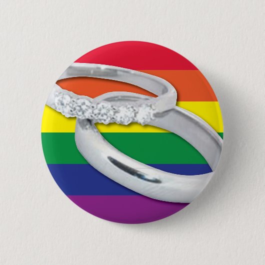 Gay Lesbian Wedding Button (Vorderseite)