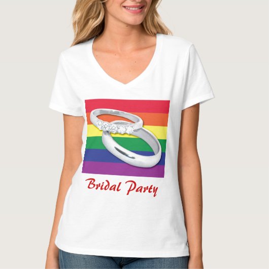 Gay Lesbian Wedding T-Shirt (Vorderseite)