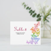 Gay Lesbian Wedding Table Cards Nummern Postkarte (Stehend Vorderseite)