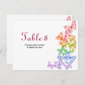 Gay Lesbian Wedding Table Cards Nummern Postkarte (Vorne/Hinten)