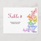 Gay Lesbian Wedding Table Cards Nummern Postkarte (Rückseite)