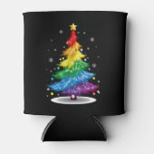 Gay LGBT Pride Rainbow Christmas Tree Merry Xmas Dosenkühler (Vorderseite)