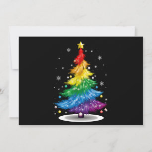 Gay LGBT Pride Rainbow Christmas Tree Merry Xmas Feiertagskarte