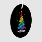 Gay LGBT Pride Rainbow Christmas Tree Merry Xmas Ornament (Vorderseite)