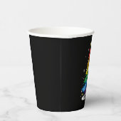 Gay LGBT Pride Rainbow Christmas Tree Merry Xmas Pappbecher (Rechts)