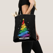 Gay LGBT Pride Rainbow Christmas Tree Merry Xmas Tasche (Von Nahem)
