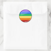 Gay Lgbt Pride Round Rainbow Flag Runder Aufkleber (Tasche)