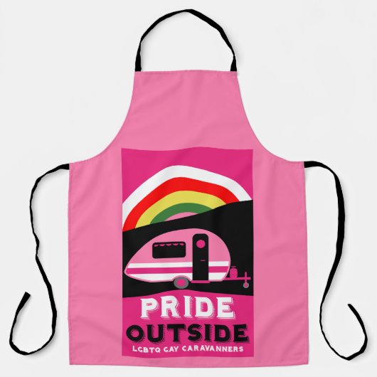 Gay LGBTQ Camping Geschenke Schürze (Vorderseite)