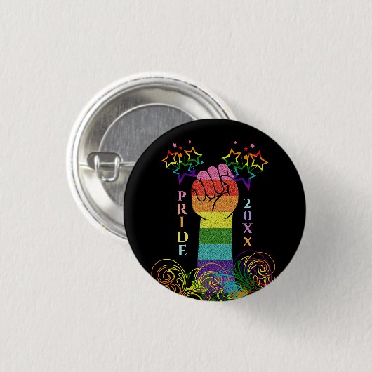 Gay LGBTQ Monat Rainbow Custom Button (Vorne & Hinten)