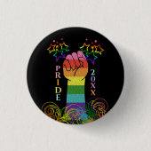 Gay LGBTQ Monat Rainbow Custom Button (Vorderseite)