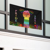 Gay LGBTQ Pride Monat Liebe gewinnt Rainbow Custom Banner (Äußeres Gebäude)