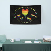 Gay LGBTQ Pride Month Rainbow Heart Butterfells Banner (Messeveranstaltung)
