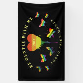 Gay LGBTQ Pride Month Rainbow Heart Butterfells Banner (Vertikal)