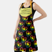 Gay LGBTQ Rainbow Hört Muster Geschäftsname Schürze (InSitu)