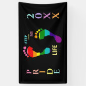 Gay LGBTQ Rainbow Pride Month Step My Life Fee Banner (Vertikal)