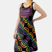 Gay LGBTQ Rainbow Pride Strip Firmenname Schürze (InSitu)