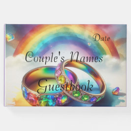 Gay Lgbtq, Rainbow Rings Wedbook Gästebuch