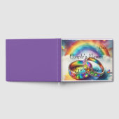 Gay Lgbtq, Rainbow Rings Wedbook Gästebuch (Voll)