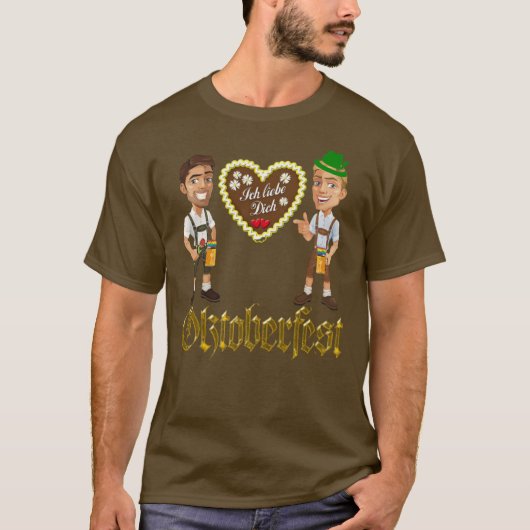 Gay LGBTQIA+ Oktoberfest T - Shirt (Vorderseite)