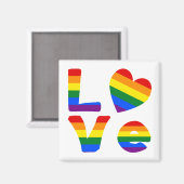 Gay Liebe Rainbow Magnet (Vorderseite/Rückseite)