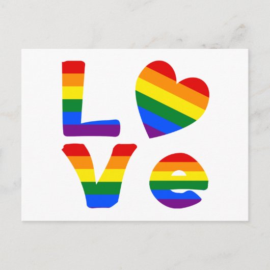 Gay Liebe Rainbow Postkarte (Vorderseite)