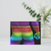 Gay Liebe Rainbow Postkarte (Stehend Vorderseite)