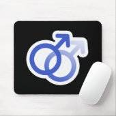 GAY LIEBE SYMBOLS BLUE -.pnng Mousepad (Mit Mouse)