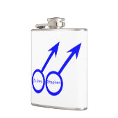 Gay Lovers Anpassbare Flasche Flachmann (Links)