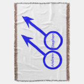 Gay Lovers Anpassbare Throw Blanket Decke (Vorderseite Vertikal)