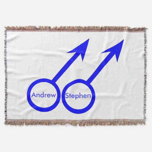Gay Lovers Anpassbare Throw Blanket Decke (Vorderseite)