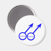 Gay Lovers Anpassbares Magnet (Vorderseite/Rückseite)