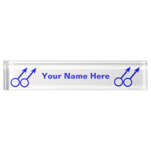 Gay Lovers Custom Desk Namplate Namensplakette