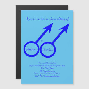 Gay Lovers Custom Magnetic Wedings Einladungen