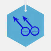 Gay Lovers Personalisierte Glasdekoration Ornament Aus Glas (Rückseite)