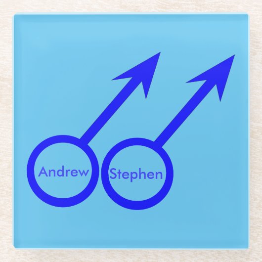 Gay Lovers Personalisierter Untersetzer (Vorderseite)