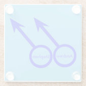 Gay Lovers Personalisierter Untersetzer (Rückseite)