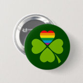 Gay Lucky Clover Button (Vorne & Hinten)