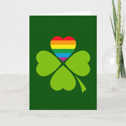 Gay Lucky Clover Karte (Vorderseite)