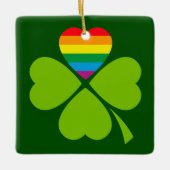 Gay Lucky Clover Keramikornament (Vorderseite)