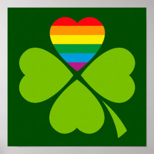 Gay Lucky Clover Poster