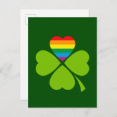 Gay Lucky Clover Postkarte (Vorne/Hinten)