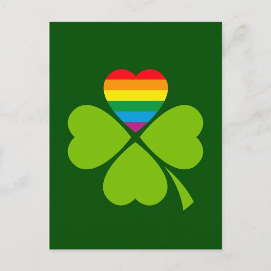 Gay Lucky Clover Postkarte (Vorderseite)