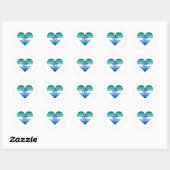 Gay Male Azure MLM Herz Runder Aufkleber (Blatt)