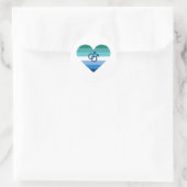 Gay Male Azure MLM Herz Runder Aufkleber (Tasche)